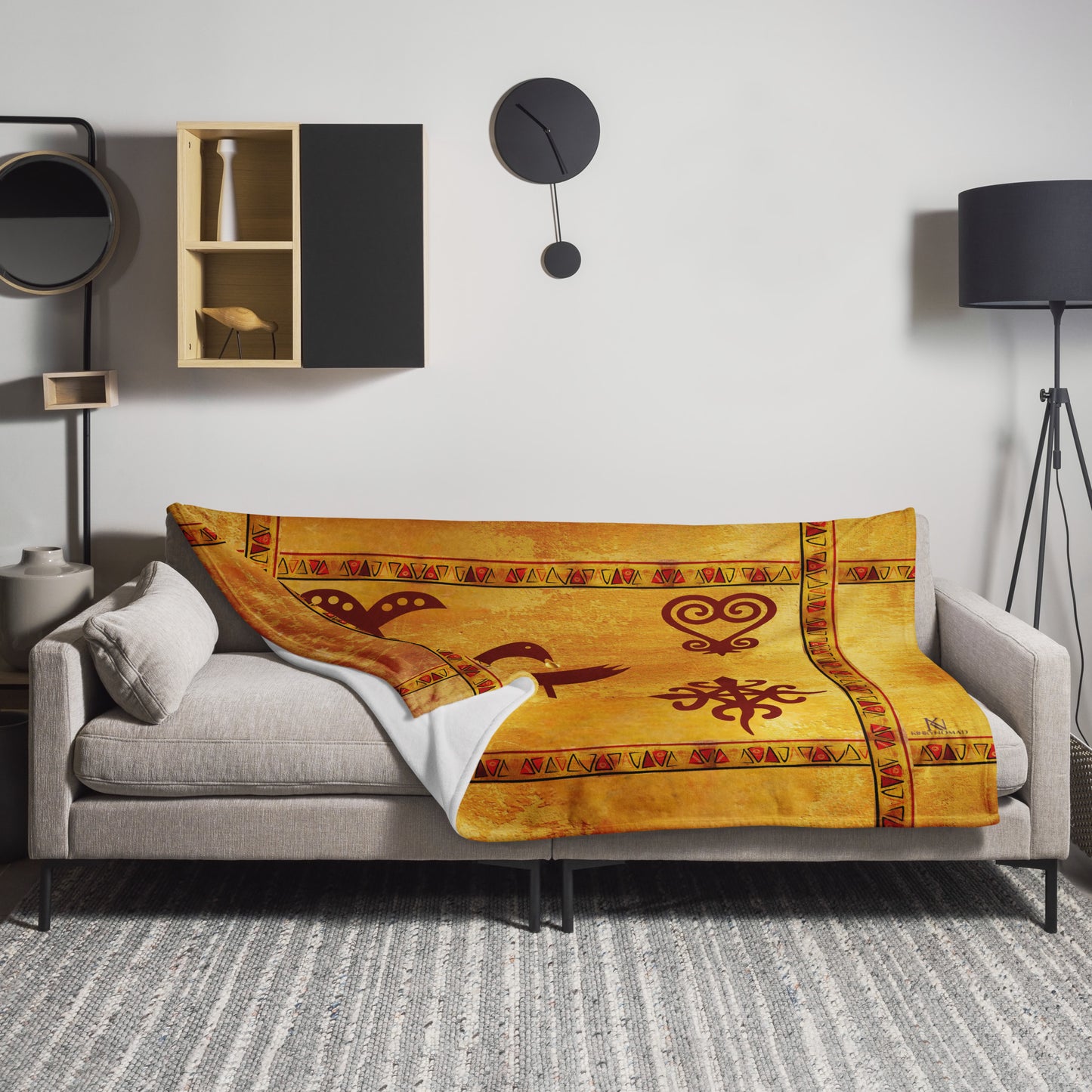 LOVE Africa Throw Blanket – Adinkra Symbol Design