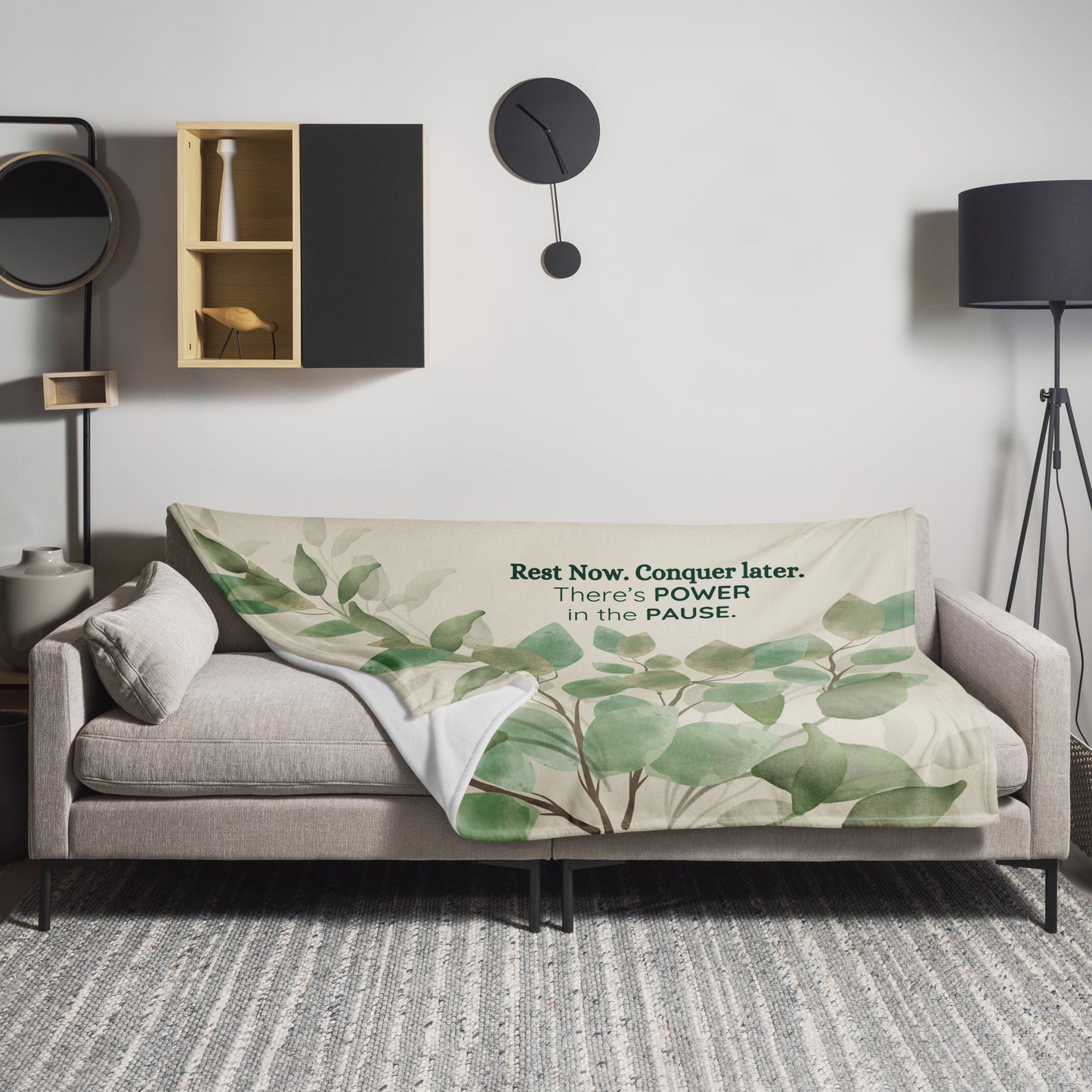 Power Pause Throw Blanket – Rest Now. Conquer Later.