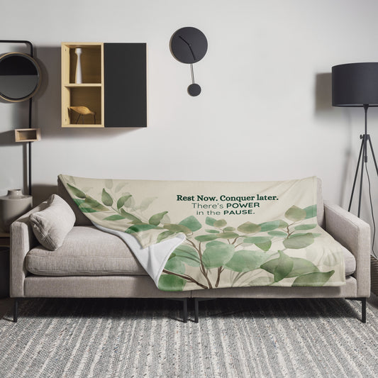 Power Pause Throw Blanket – Rest Now. Conquer Later.