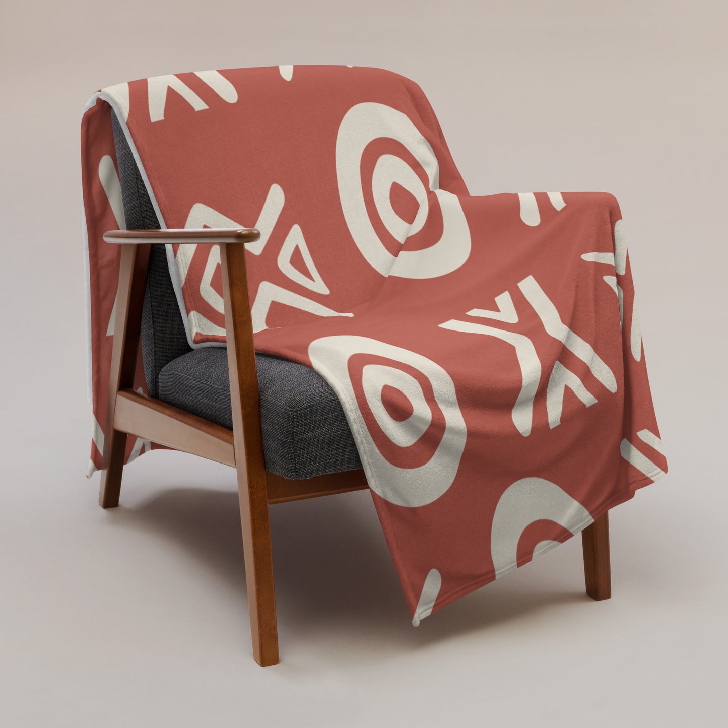 Savanna Earth Throw Blanket – Afro-Modern Tribal Print Cozy Decor