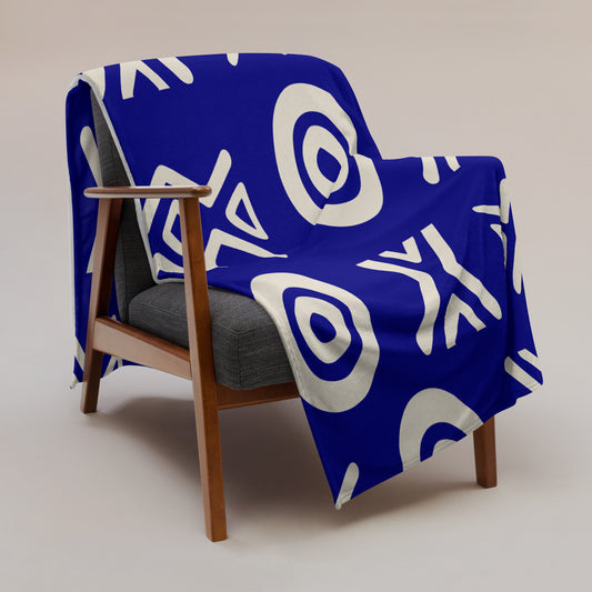 Savanna Indigo Throw Blanket (30x40, 50x60, 60x80)