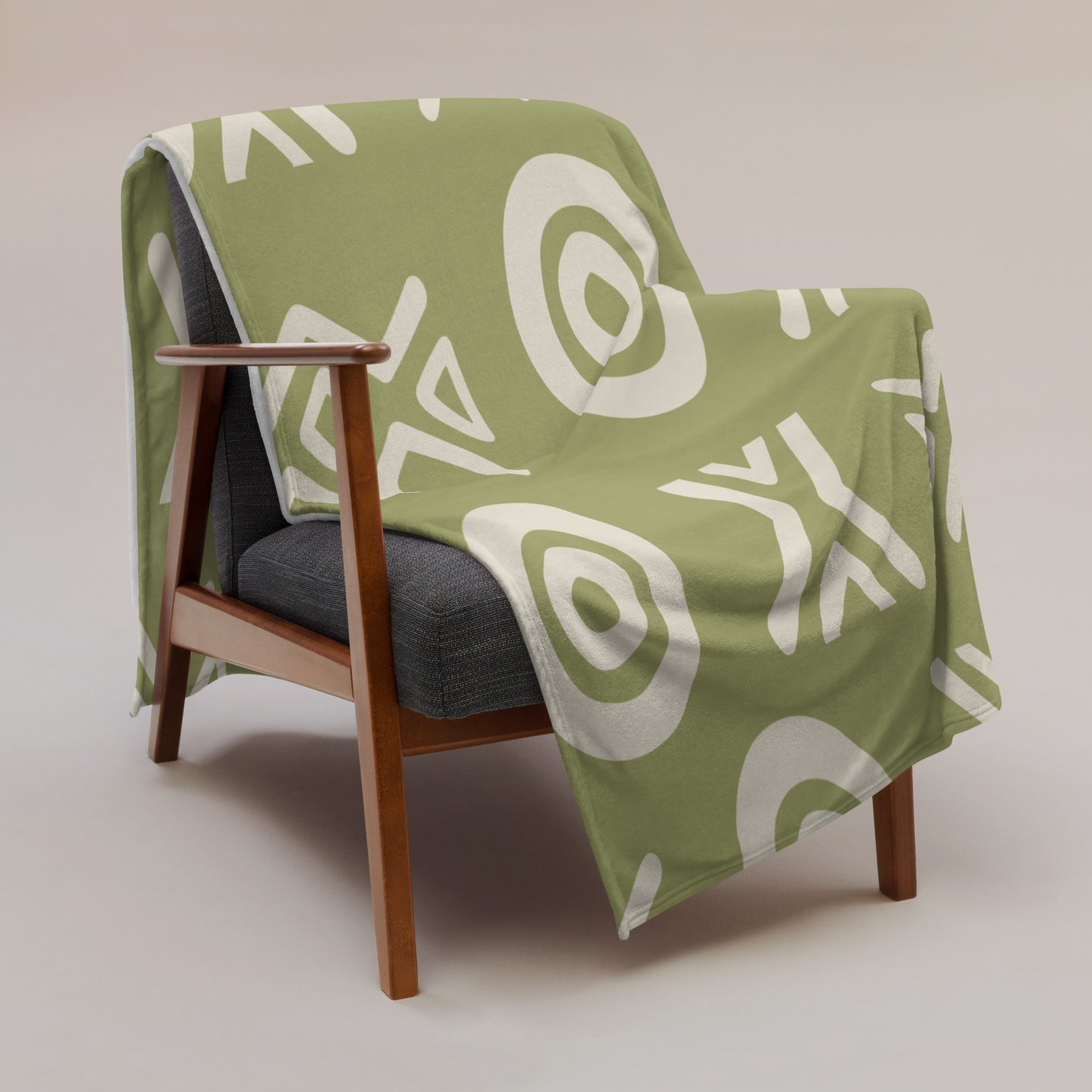 Savannah Moss Throw Blanket | African-Inspired Green Home Decor | Kinky Nomad