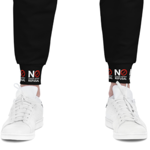 NO FREEDOM Athletic Joggers -BLACK
